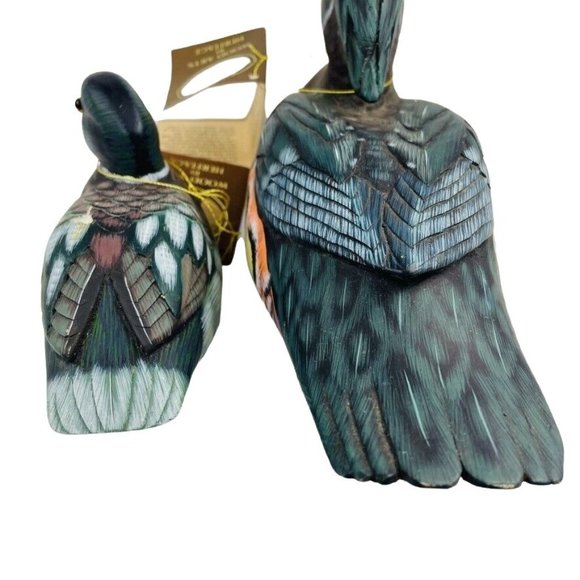 Heritage Hand Carved Duck Decoys Flawed Hand Painted Hunting Birds Solid Lot 2 u - Picture 7 of 11